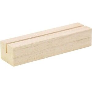 UNIQOOO 20 Pack Modern Sign Holders for Acrylic | Wood Table Number Display.